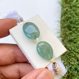 32.70CTS. Natural Earth Mined Emerald Pair Gemstone, Emerald Focal Beads, Gemstone Pair, Making For Earring, Gift For Her