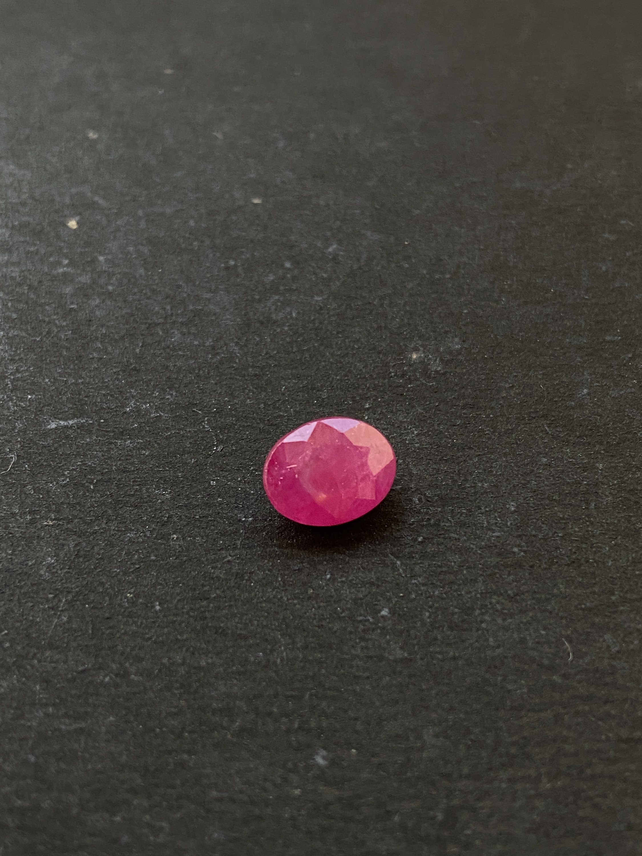 2.5 Cts Rare Burmese Ruby Oval Cut Faceted Stone, Burma Ruby
