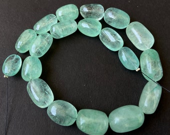 300 Ct Natural Russian emerald Beads, Big Size Tumble Emerald Beads for Jewelry Making