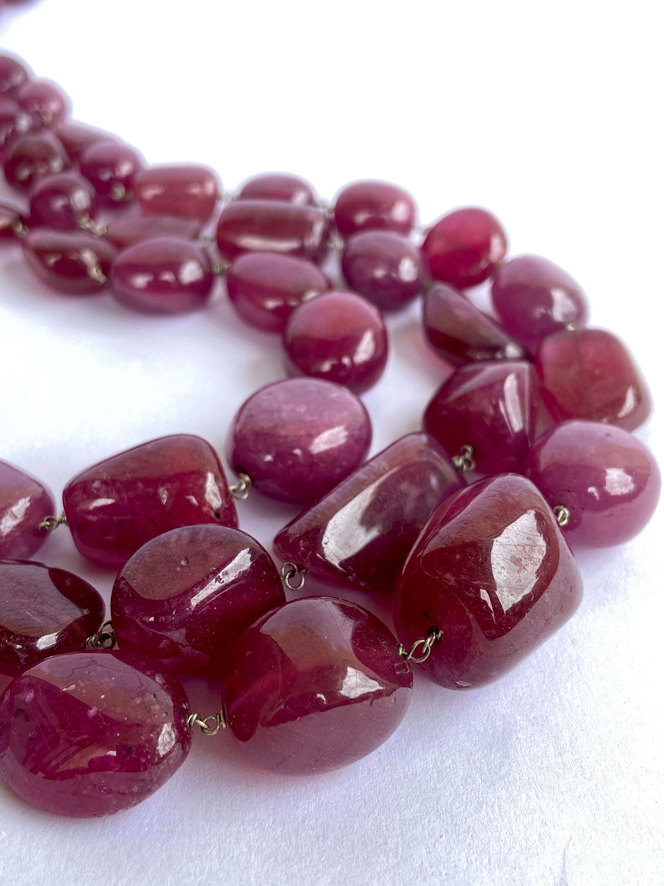 Natural Precious Ruby Beads Smooth Red Ruby Beads Ruby Etsy
