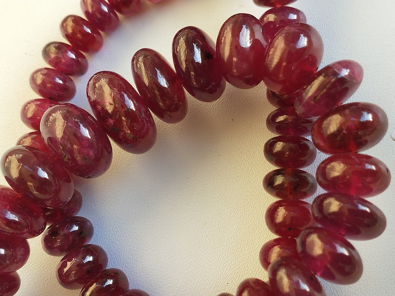 18 Amazing Precious Ruby Rondelle Beads Necklace AAA - Etsy