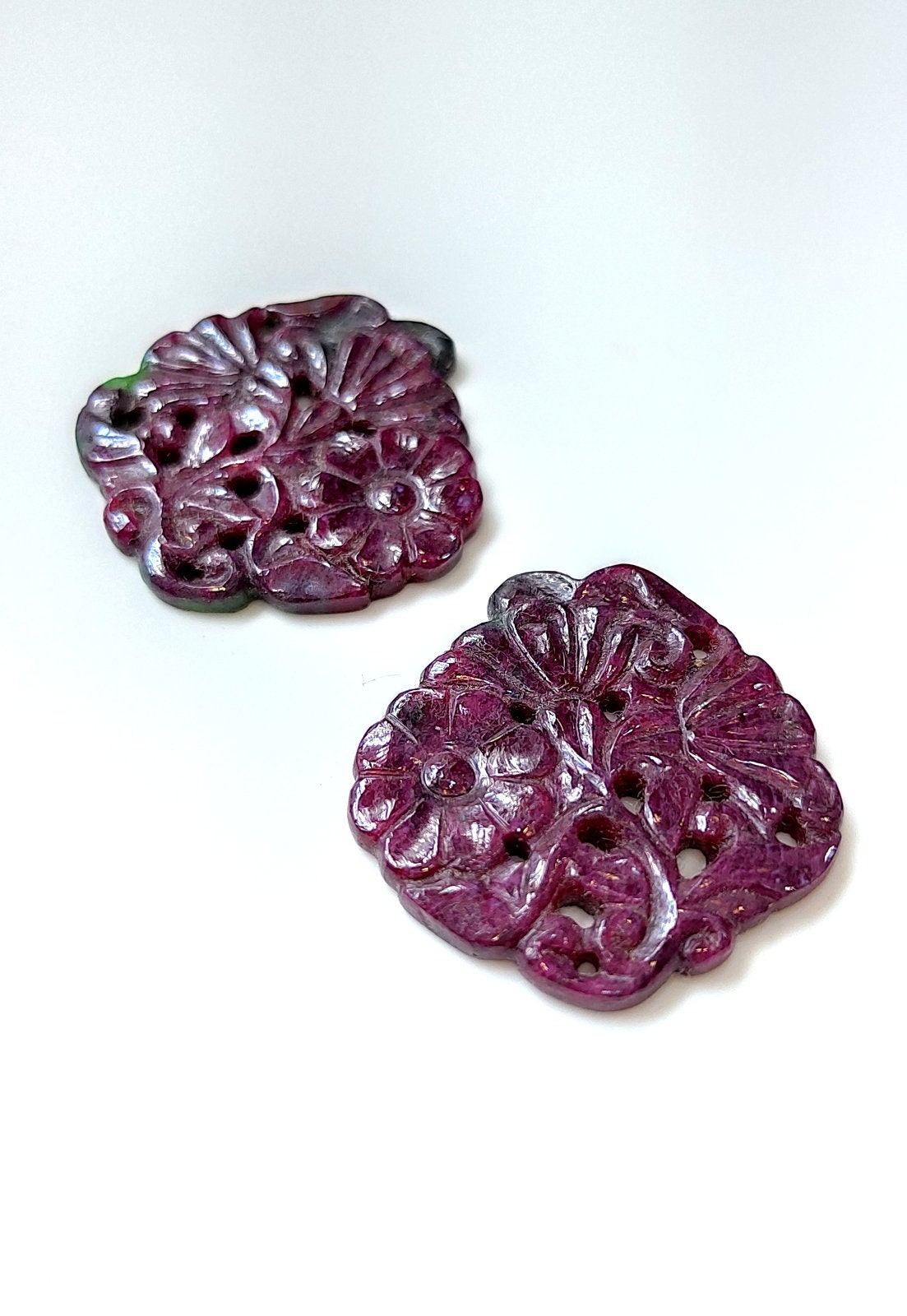 Natural Ruby Carving Fancy Shape 100% Natural Ruby, Handmade