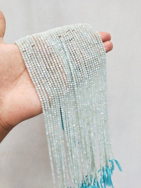 Perles Tranche D'amazonite Naturelle - Brin De 7 Pouces (112 Carats) - 6-12mm - Neuf