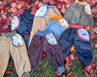 Bloomers corduroy broek, meegroeibroek corduroy met zak