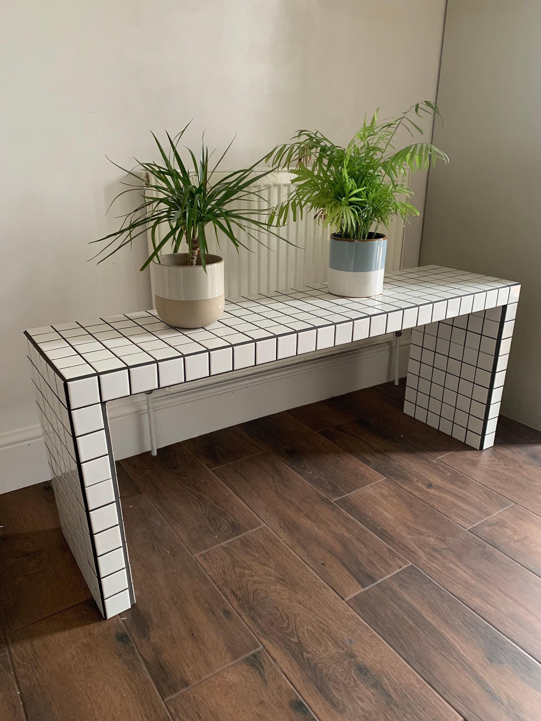 Tiled console table deals