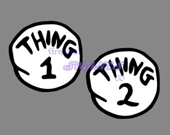 Thing 1 Thing 2 Svg Etsy