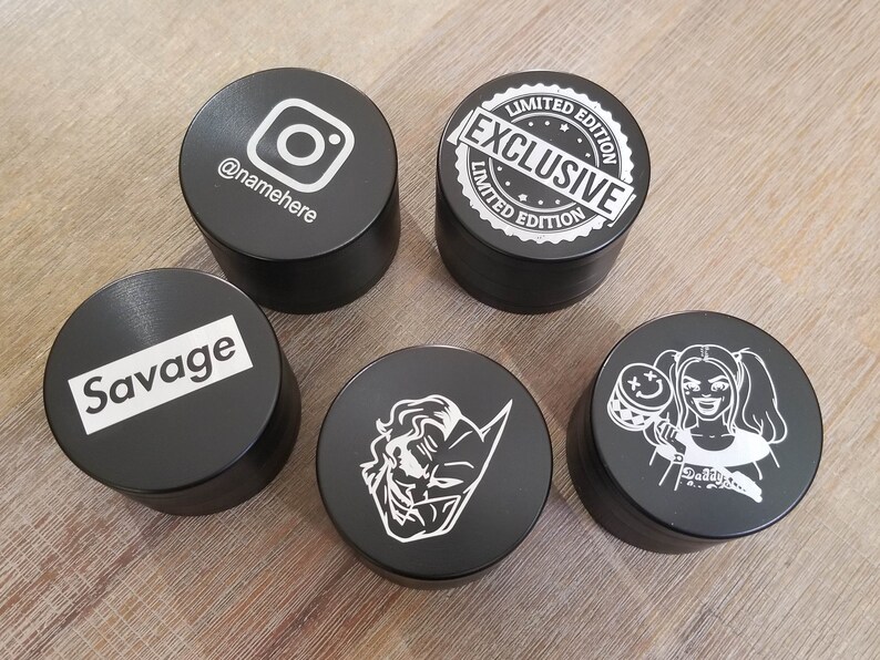 Custom Personalized Grinders Herb Grinder Accessory 2 Inch Etsy