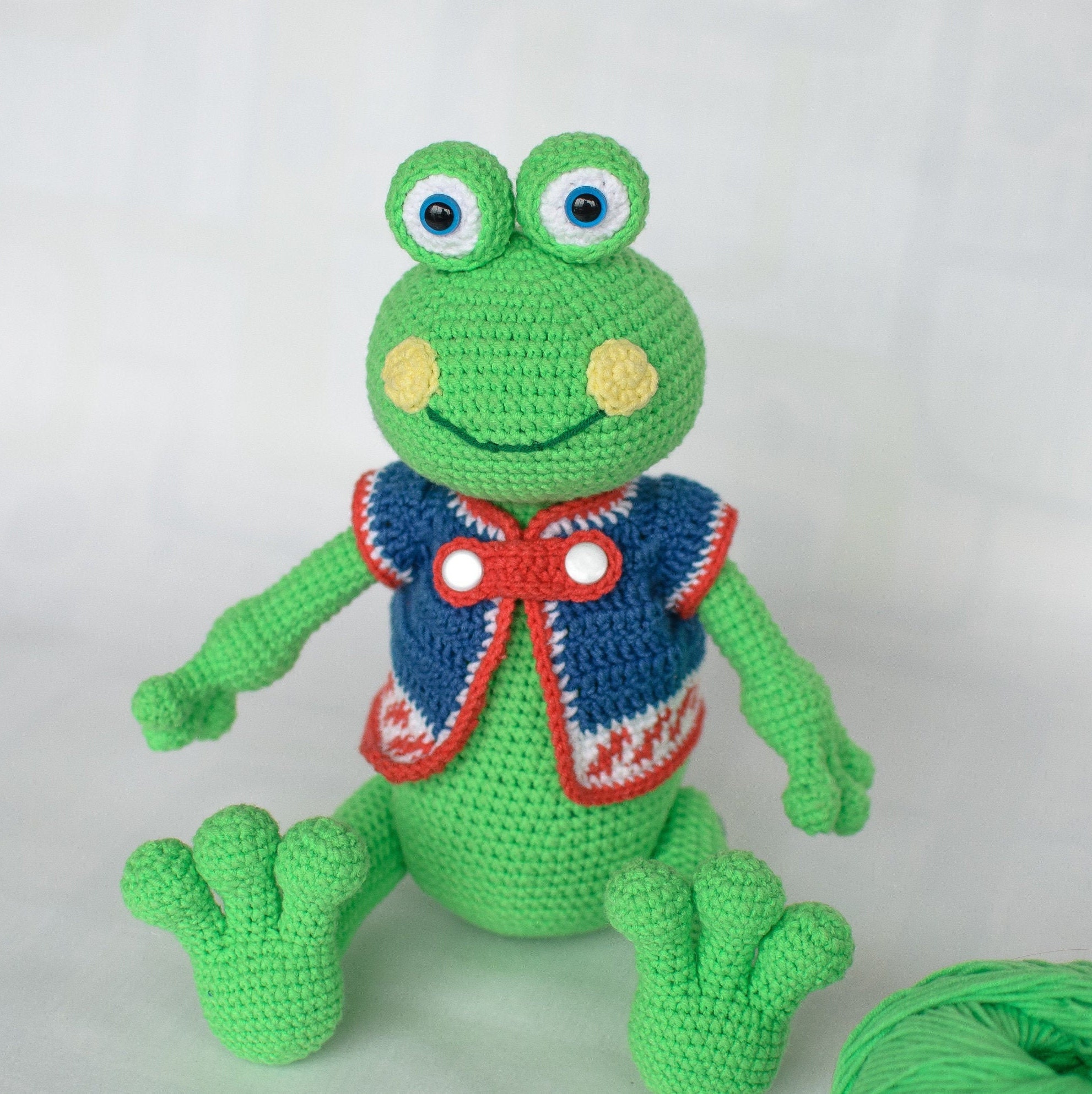 Crochet TOY frog Amigurumi green frog Handmade Baby frog Plush | Etsy