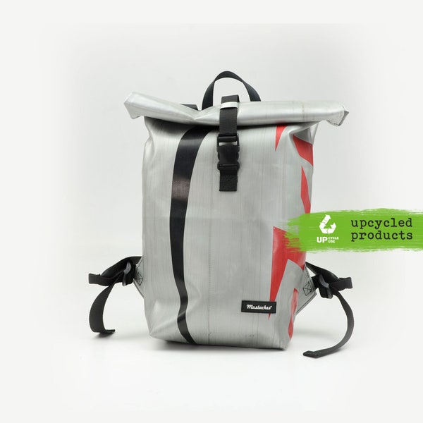 recycelter Rollrucksack #290 gebrauchte LKW-Plane LKW recycelte Sicherheitsgurte