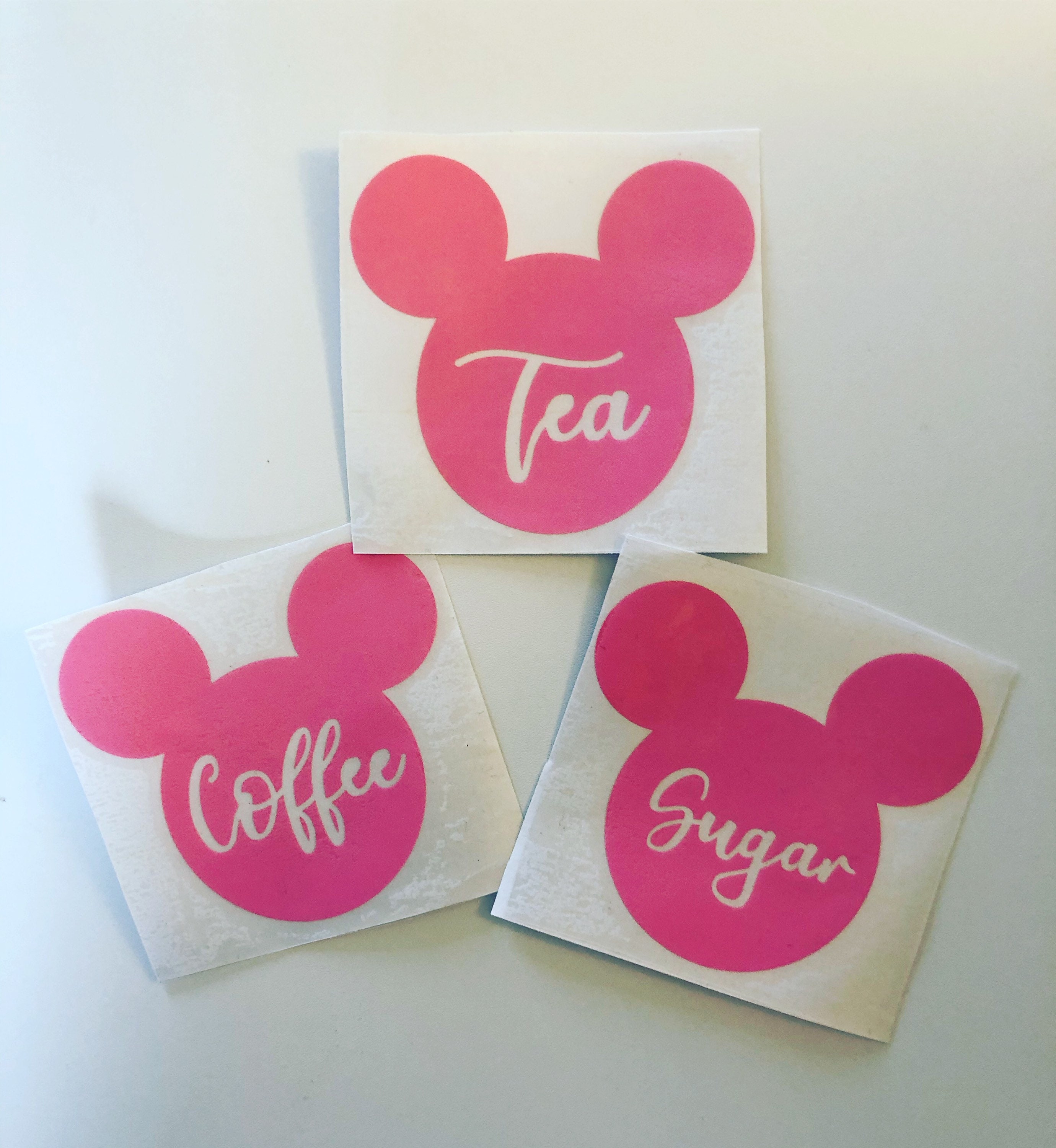 Disney Mickey Mouse tea coffee sugar canister JARS labels Etsy