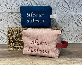 Personalized Velvet Toiletry Bag 6 colors