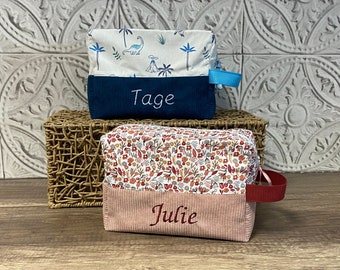 Trousse De Toilette Personnalisée velours MOTIF AU CHOIX