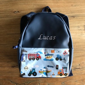Personalized Children's Backpack Faux Leather image 1