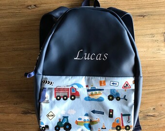 Personalized Children's Backpack Faux Leather