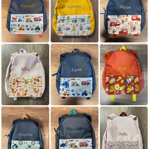 Personalized Children's Backpack Faux Leather image 2