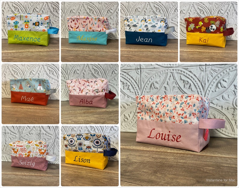 Personalized toiletry bag PATTERN OF YOUR CHOICE image 3