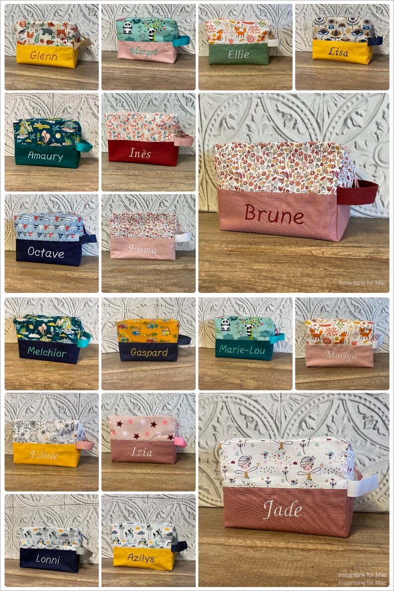 Personalized toiletry bag PATTERN OF YOUR CHOICE image 6
