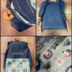 Personalized Children's Backpack Faux Leather image 6