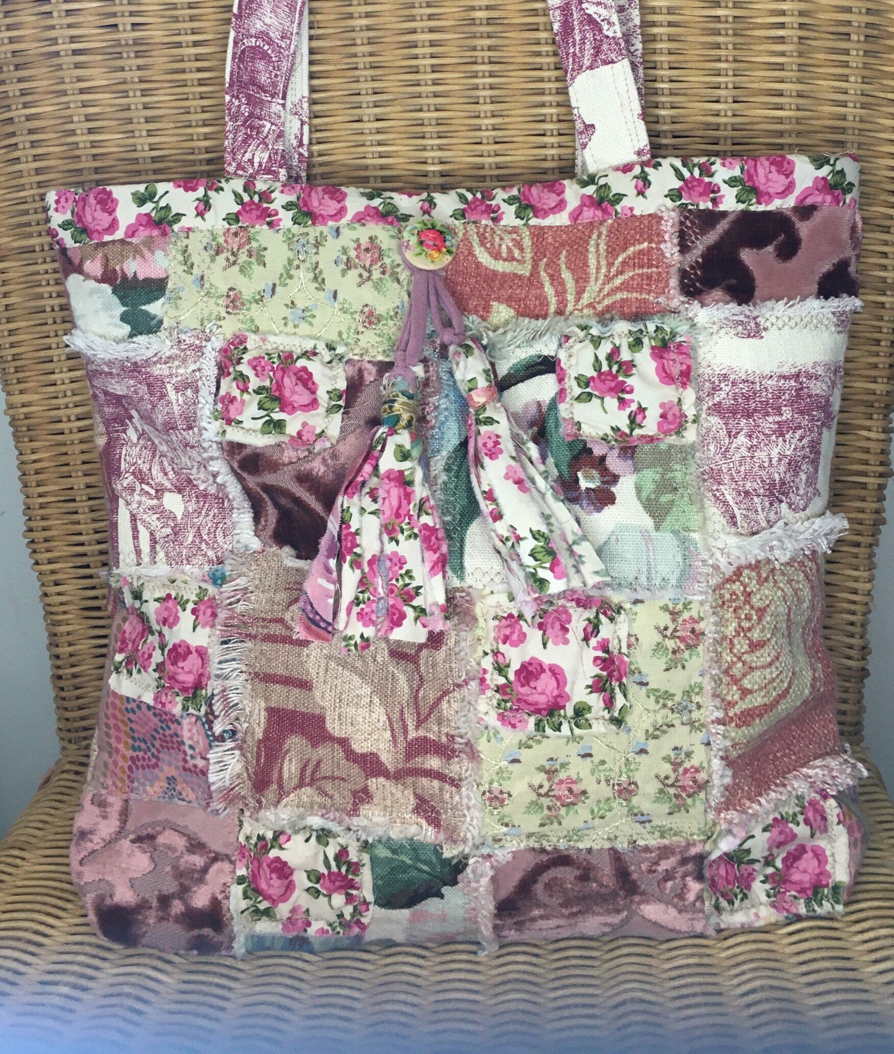 Handmadepatchwork Tote Shoulder Bag.shabby Chicboho - Etsy