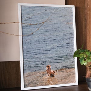 Minimalist print, printable photography, printable wall art, printable poster, Cap d&#39;ail French Rivera, summer, fine art, beach, print