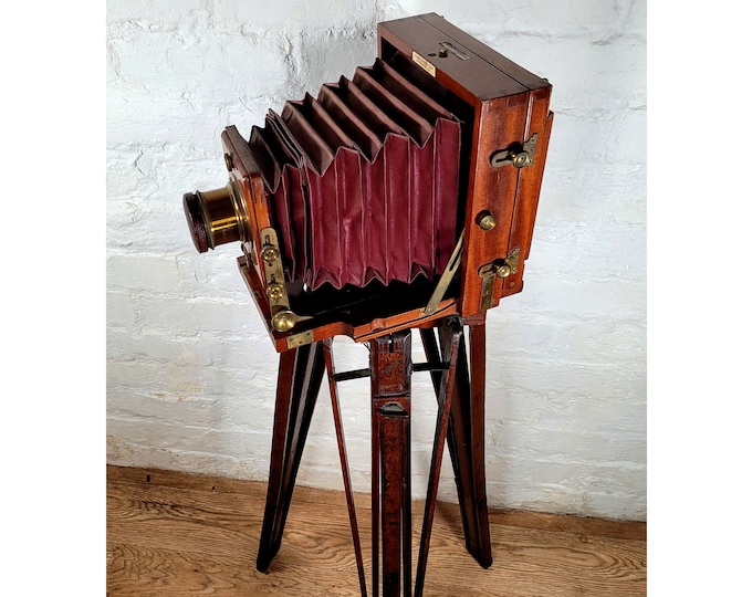 Antique Bellows Camera on Tripod / Instantograph Camera / J. Lancaster ...