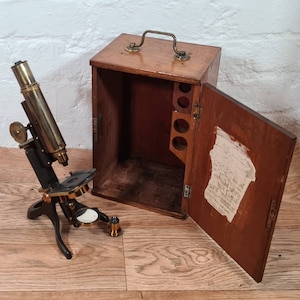 Antique Swift and Son Brass Microscope