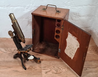 Antique Swift and Son Brass Microscope