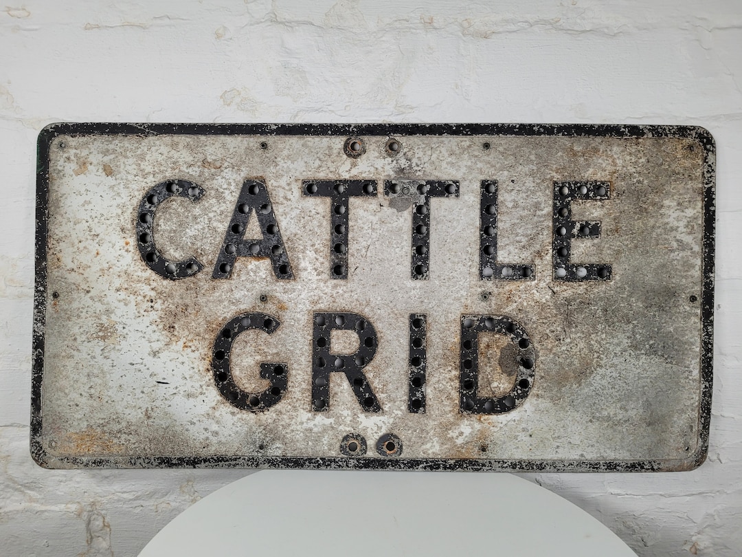 Large Antique Sign / Cattle Grid / Industrial Sign / Farm Sign - Etsy