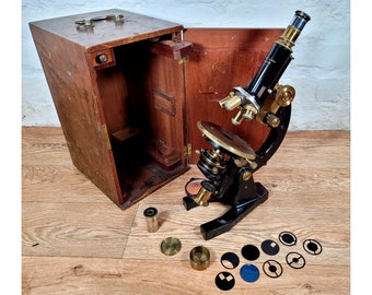 Antique J. Swift and Son Petrological Microscope / Antique Brass Microscope / Antique Geology / Victorian Microscope