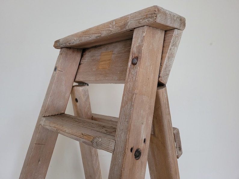 Antique Pine Ladders / Library Ladders / Shop Ladders / Etsy UK