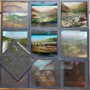10 Antique Magic Lantern Slides / Magic Lantern Slides / Scenic Magic Lantern Slides / Landscapes