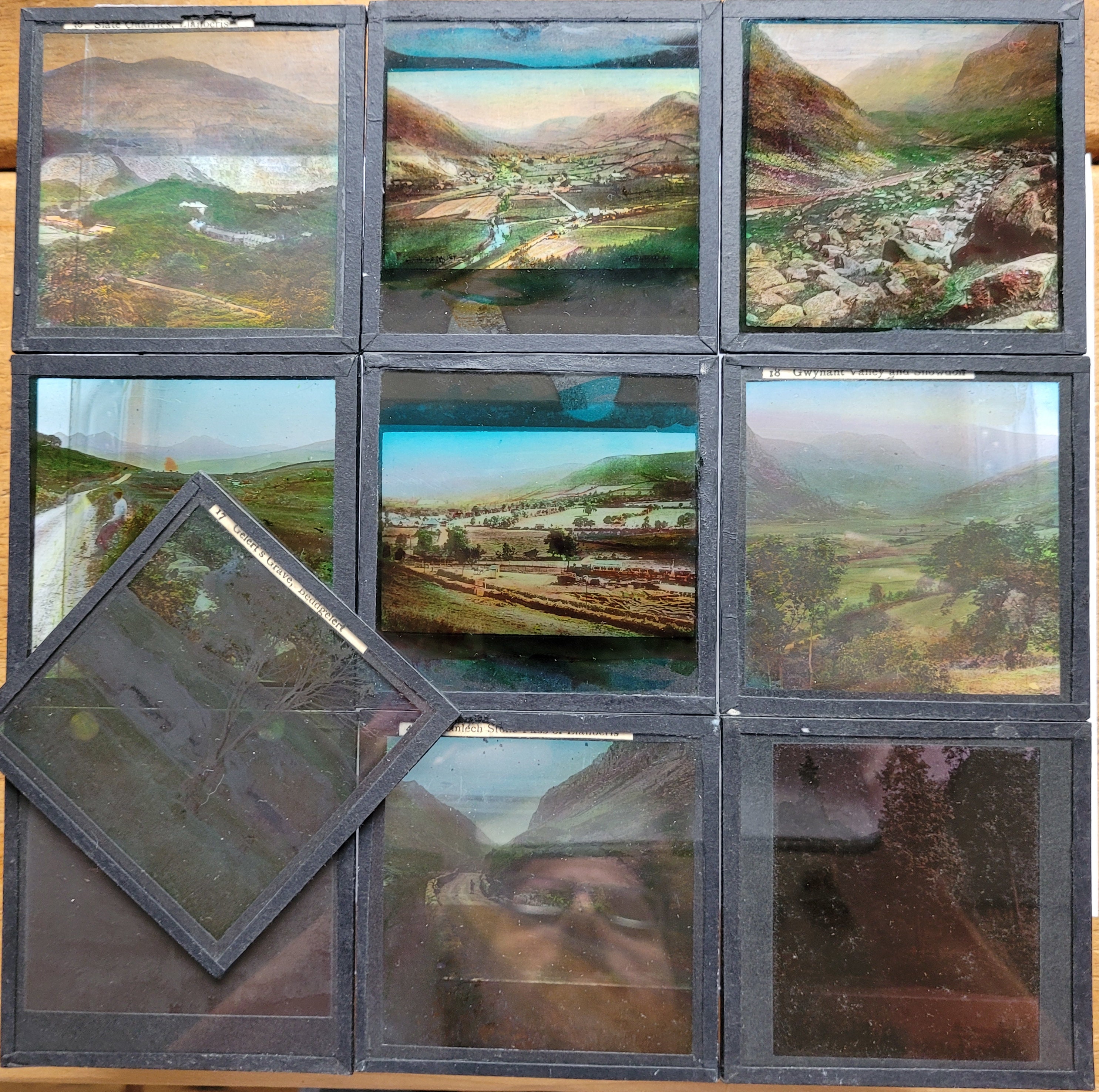 10 Antique Magic Lantern Slides / Magic Lantern Slides / Scenic Magic Lantern Slides / Landscapes