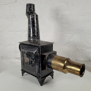 Antique Magic Lantern / Tin Magic Lantern / Antique Tin Toy