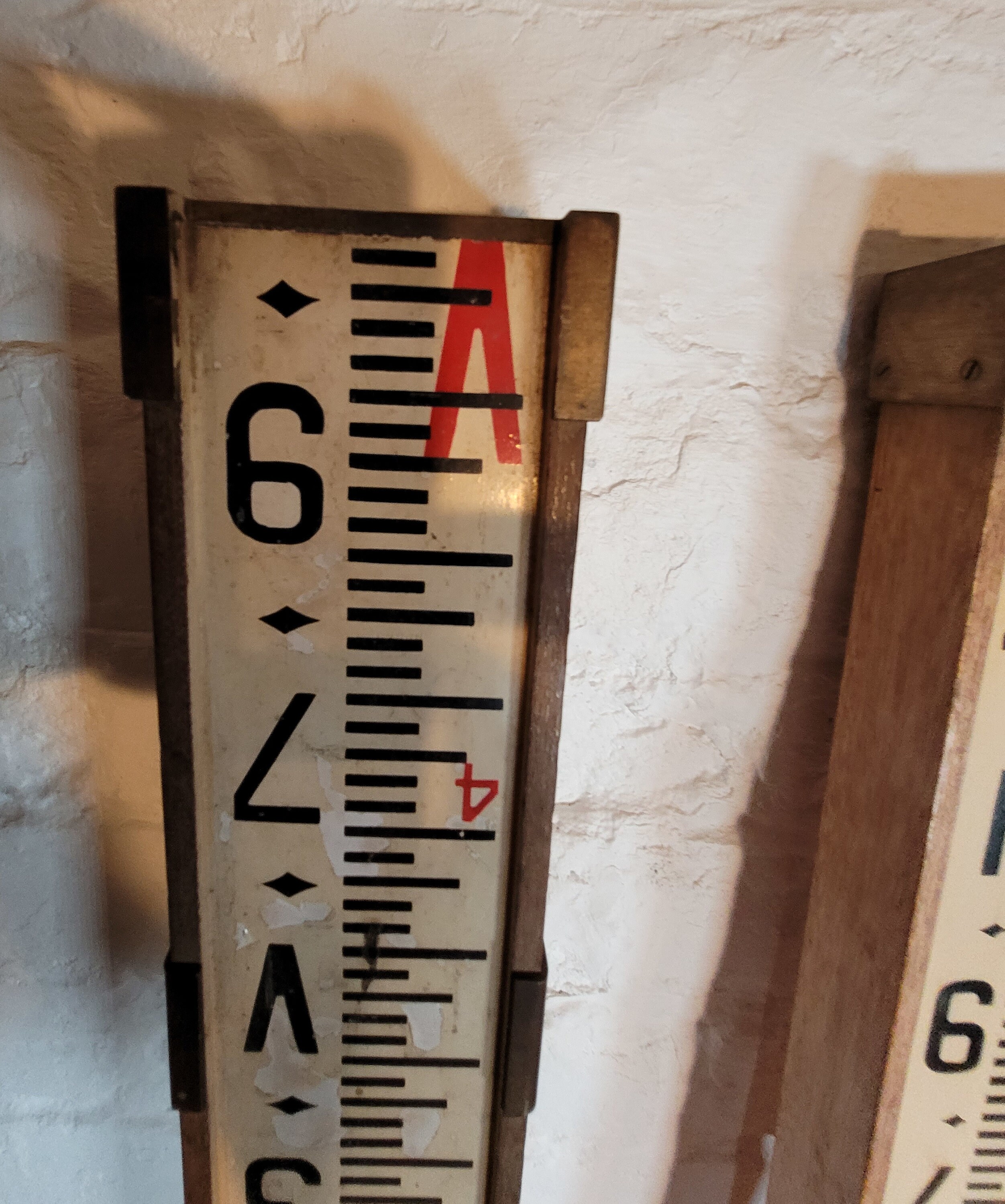 Vintage Holbro Teleform Inverted Surveyor's Measure / Oak and Brass ...