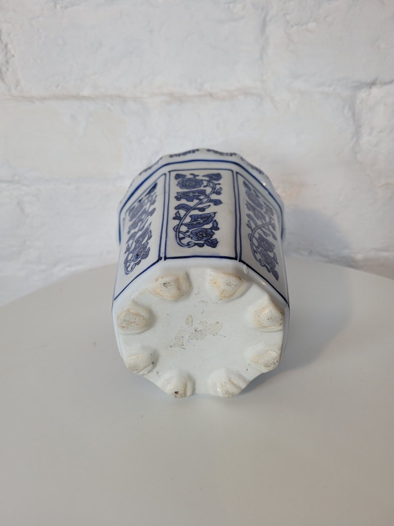 Vintage Blue and White Chinese Plant Pot / Plant Holder / Etsy
