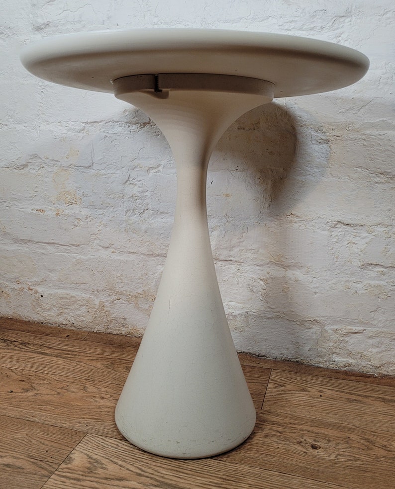 Vintage Arkana Mushroom Side Table / White Tulip Side Table / Maurice