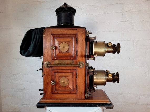 Exceptionally Rare Antique Biunial Magic Lantern / Victorian