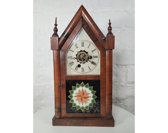 Antique American Gothic 30 Hour Clock by E.N. Welch of Forestville, Connecticut.
