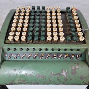 Mid-Century Bell Punch Sumlock Comptometer / Vintage Mechanical Calculator / Bell Punch Plus Calculator / Mid-Century Calculator