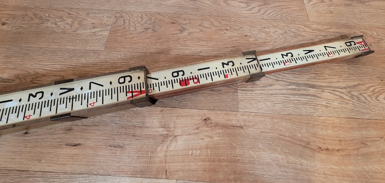 Vintage Holbro Teleform Inverted Surveyor's Measure / Oak and Brass ...