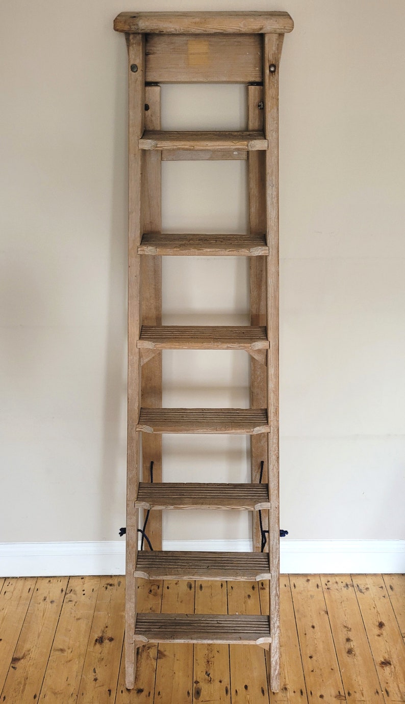 Antique Pine Ladders / Library Ladders / Shop Ladders / Etsy UK