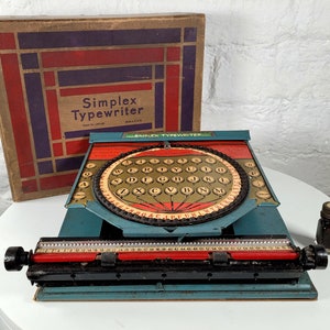 Vintage Unique Tin Litho Typewriter Uneek Artie the Clown MCM Child's Toys  