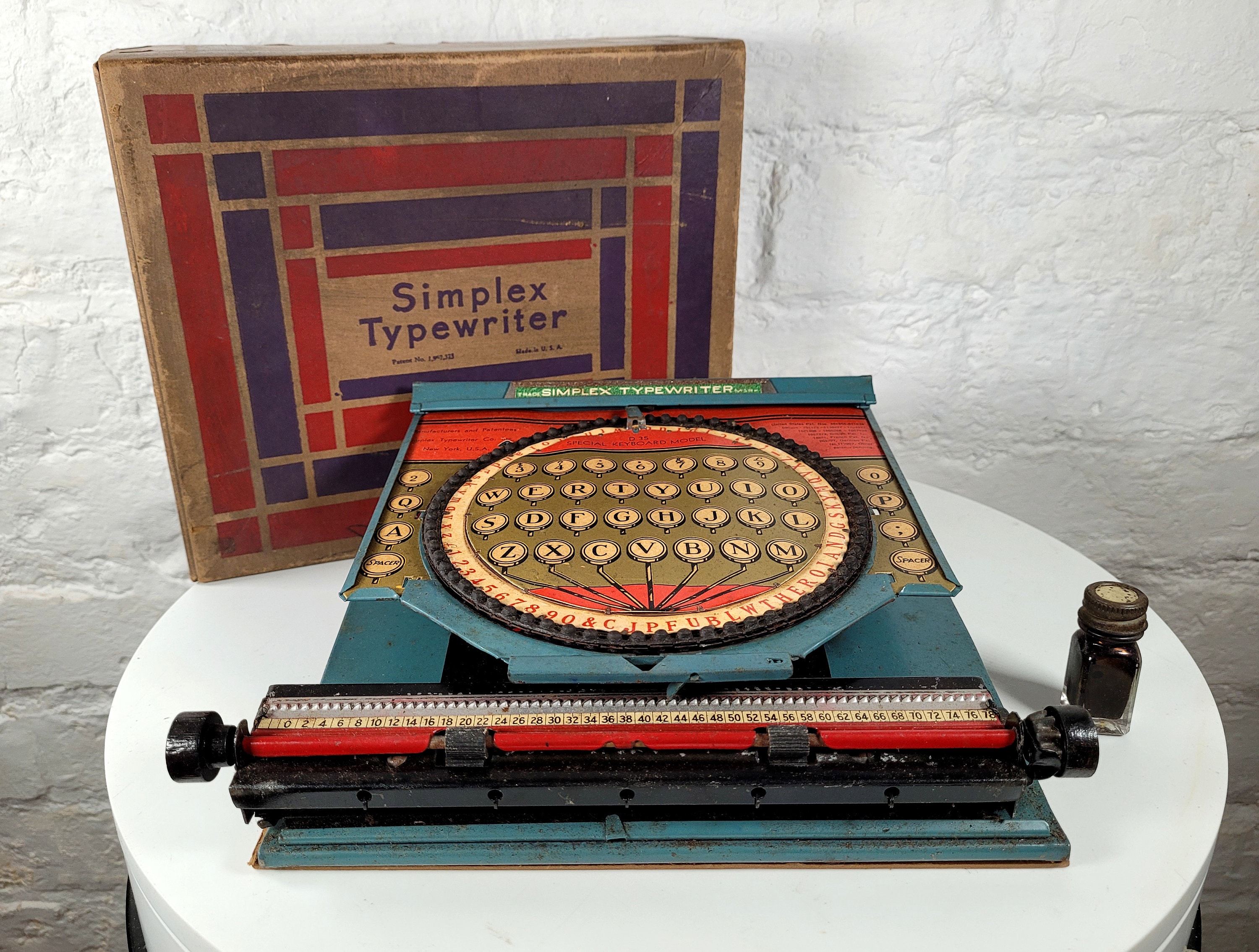 超特価セール開催！！ in D35 Typewriter Simplex Antique Original Toy / Box アンティーク雑貨