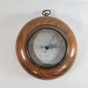 Antique Circular Barometer / Antique Wall Barometer