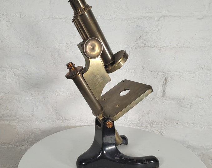 Antique Decorative Brass Beck Model 22 Microscope / Vintage Microscope