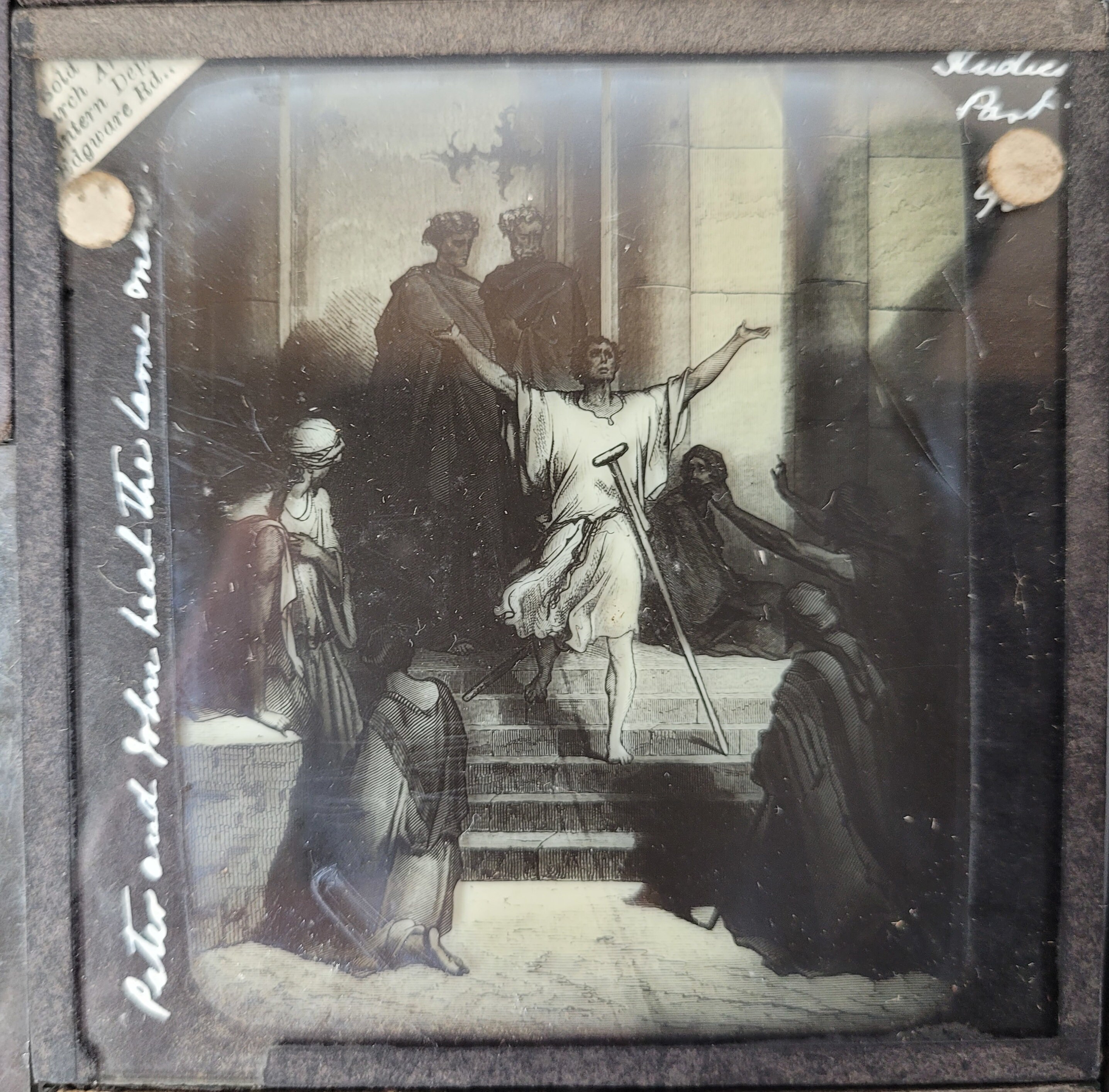 10 Antique Magic Lantern Slides / Victorian Magic Lantern Slides