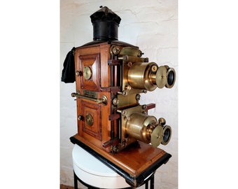 Exceptionally Rare Antique Biunial Magic Lantern / Victorian Magic Lantern / PASCA Magic Lantern / Antique Projector