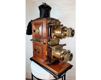 Exceptionally Rare Antique Biunial Magic Lantern / Victorian Magic Lantern / PASCA Magic Lantern / Antique Projector