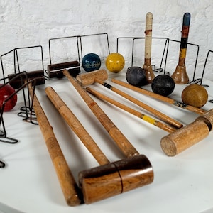 Vintage Table Croquet Set / Lawn Croquet / Vintage Games / Miniature Games