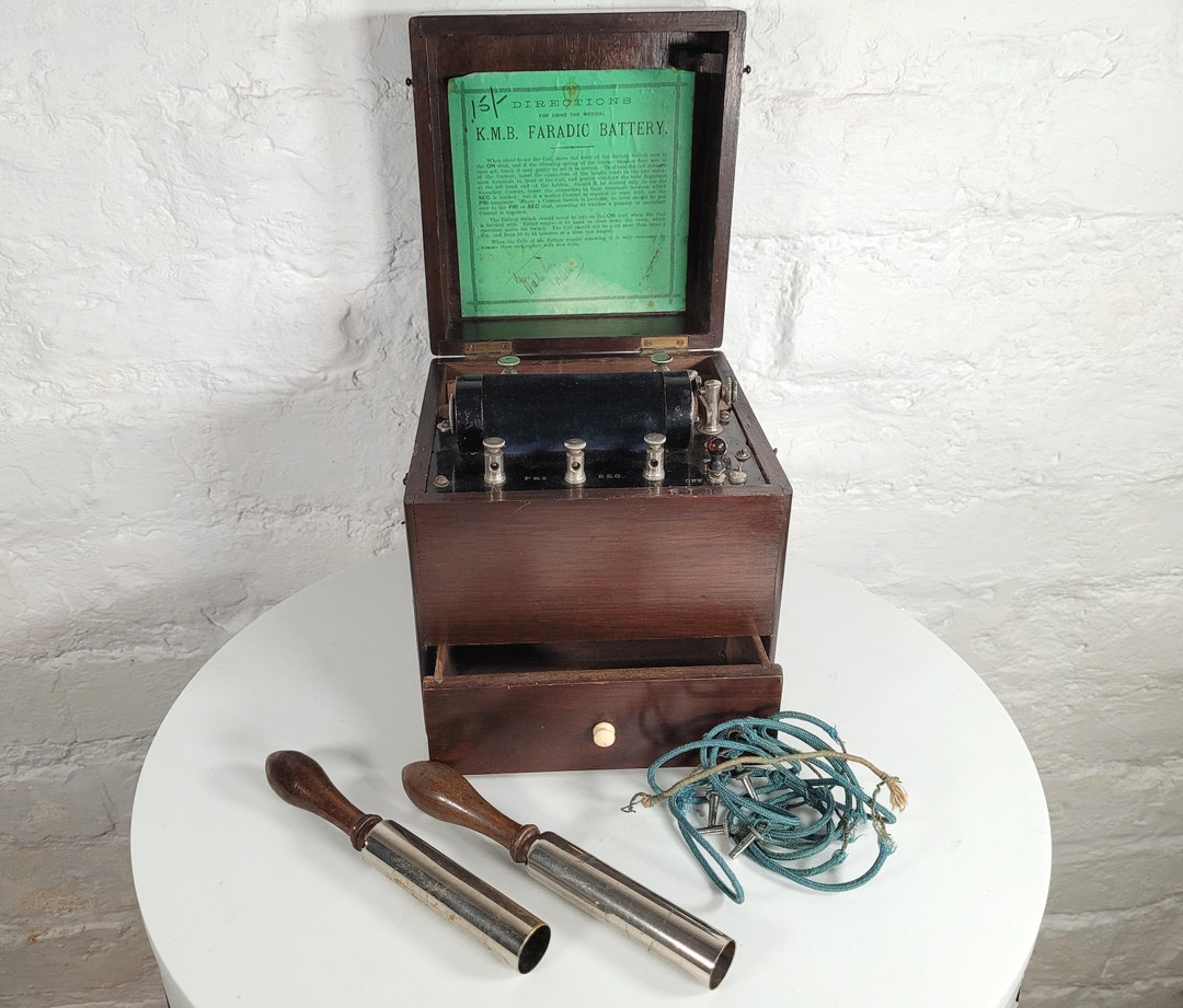 Antique Electrotherapy Machine by KMB / Vintage Electric Medical Device
